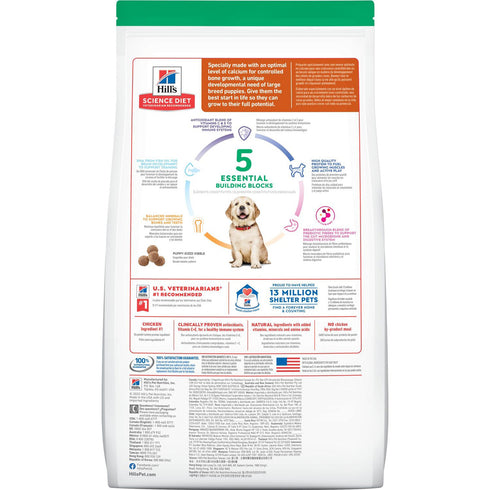 Science Diet Puppy Large Breed Chicken & Brown Rice Dry Dog Food 27.5lb poudrefeed.com 2